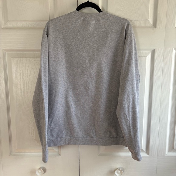 Lacoste Men's Cotton Fleece Lounge Sweatshirt  Oversized Brand Logo XL Gray Soft - Picture 6 of 8